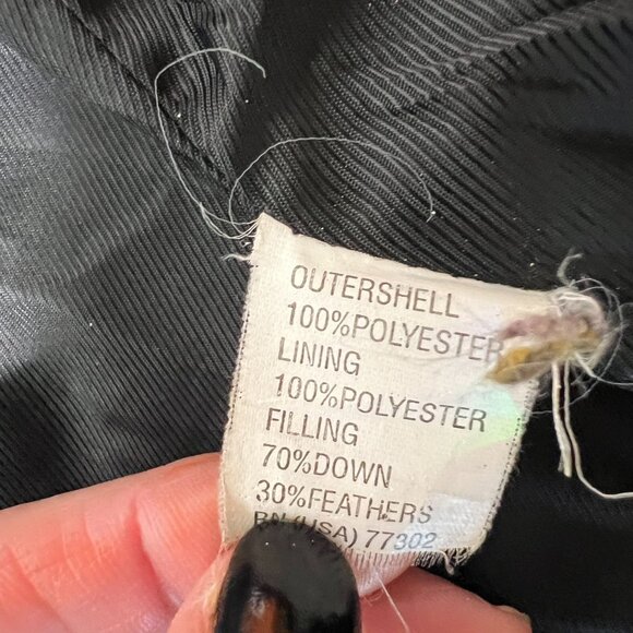 Zara Slim Fitted Down Fill Long Jacket Coat Collar Knee Length Black Size M - Picture 13 of 13